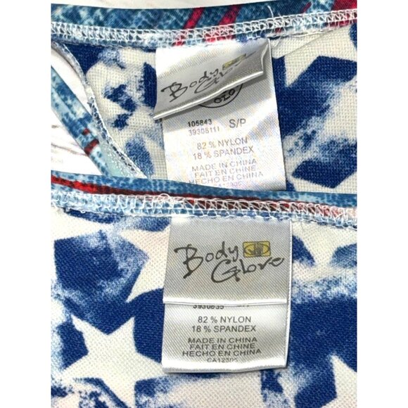 Body Glove Fringe Halter Bikini Set Blue/Red Tie-Dye Print - Picture 4 of 14